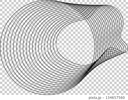 Circle flowing with line blending design. Technology concept 134657560