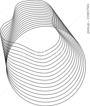Circle flowing with line blending design. Technology concept 134657561