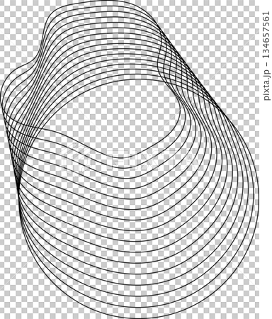 Circle flowing with line blending design. Technology concept 134657561