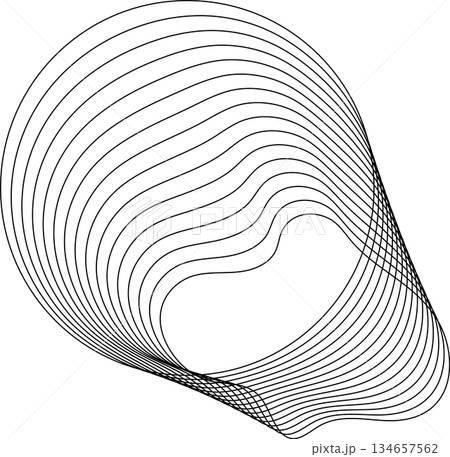 Circle flowing with line blending design. Technology concept 134657562