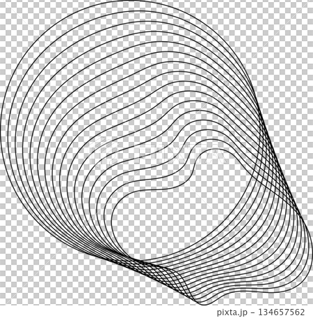Circle flowing with line blending design. Technology concept 134657562