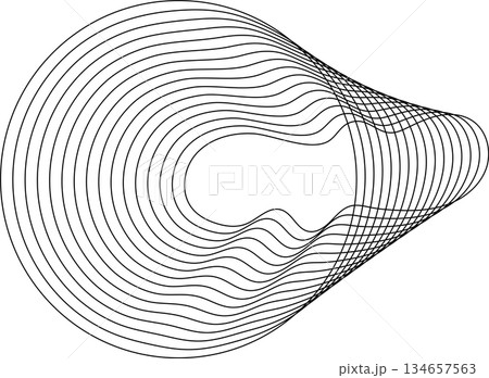 Circle flowing with line blending design. Technology concept 134657563