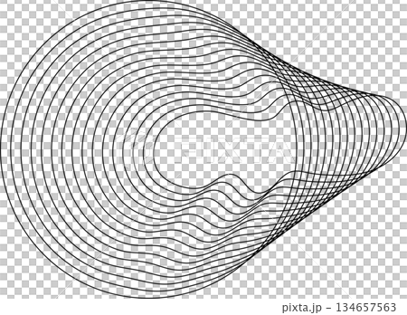 Circle flowing with line blending design. Technology concept 134657563
