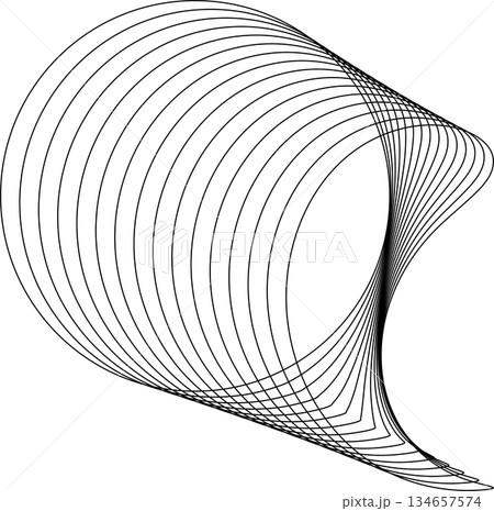 Circle flowing with line blending design. Technology concept Circle flowing with line blending design. Technology concept 134657574