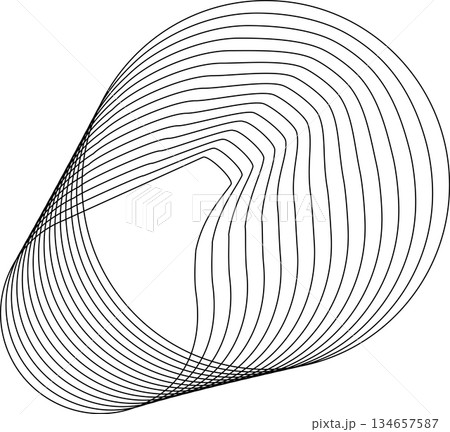Circle flowing with line blending design. Technology concept Circle flowing with line blending design. Technology concept 134657587