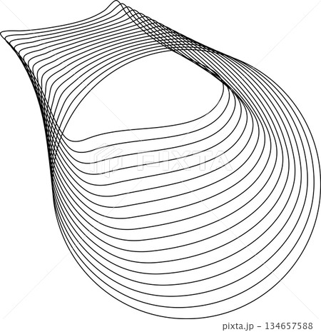Circle flowing with line blending design. Technology concept 134657588