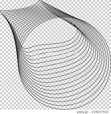 Circle flowing with line blending design. Technology concept 134657588