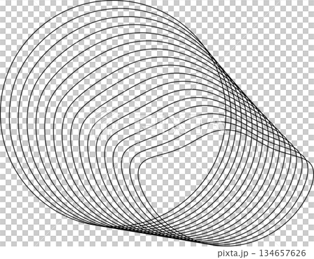 Circle flowing with line blending design. Technology concept 134657626