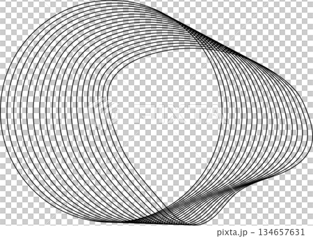 Circle flowing with line blending design. Technology concept 134657631