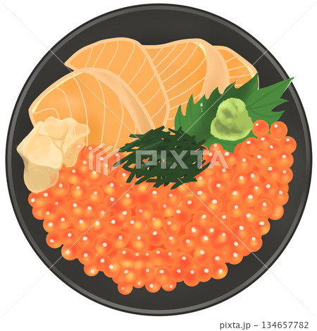 サーモンいくら海鮮丼 134657782