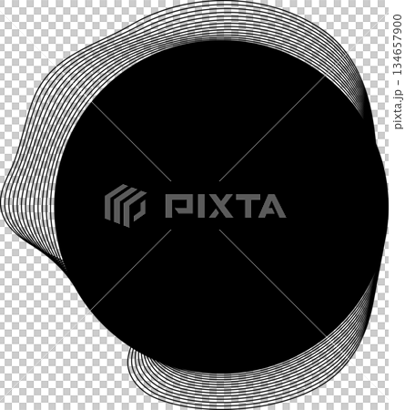 Circle and wavy flowing shape and place for text use for badges, price tag, logo Circle and wavy flowing shape and place for text use for badges, price tag, logo 134657900