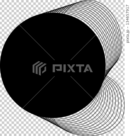 Circle and wavy flowing shape and place for text use for badges, price tag, logo Circle and wavy flowing shape and place for text use for badges, price tag, logo 134657917