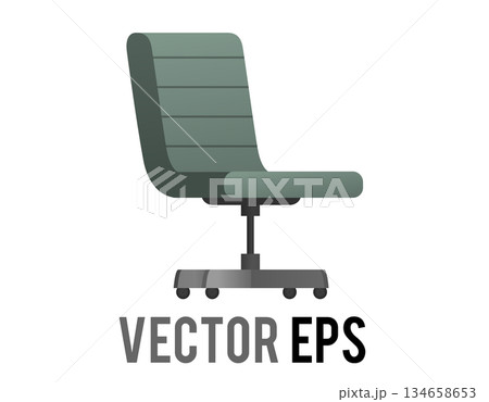 Modern office chair with a sleek, minimalist design and comfortable seating 134658653