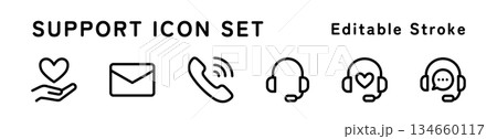 サポートアイコンセット 134660117