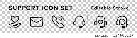 支援圖標集 134660117