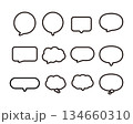 シンプルな吹き出しセット 134660310