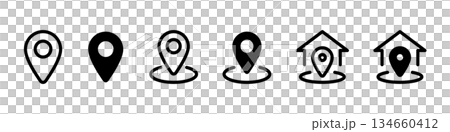 マップピンのアイコンセット 134660412