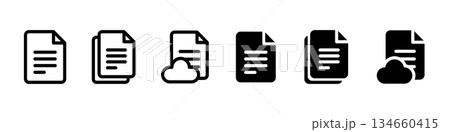 書類アイコンセット 134660415