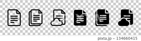 書類アイコンセット 134660415