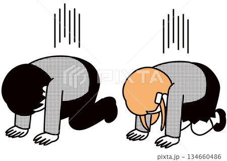 高校生男女 ガックリうなだれる 134660486