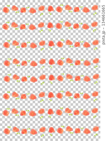 Simple floral red watercolor frame vertical 134661665