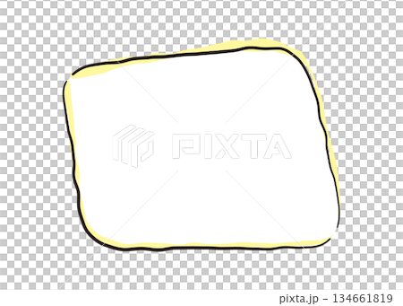Simple and cute speech bubble illustration material drawn by hand with a pen Simple and cute speech bubble illustration material drawn by hand with a pen 134661819