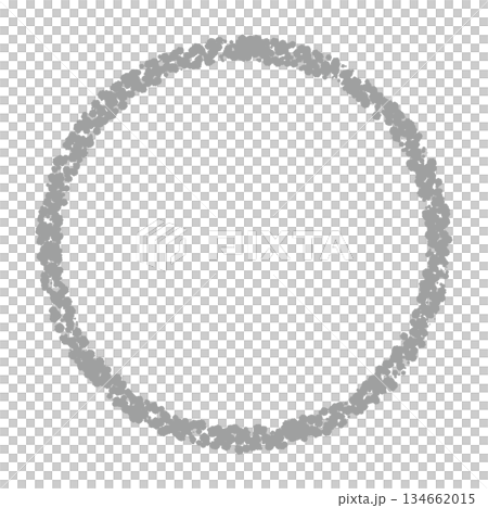 クレヨン素材　手描きの円形 134662015