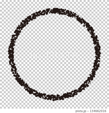 Crayon material hand-drawn circle Crayon material hand-drawn circle 134662016
