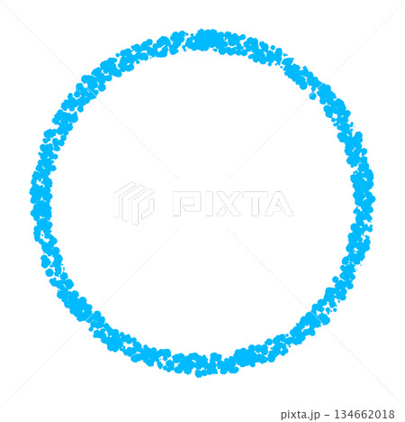 クレヨン素材　手描きの円形 134662018