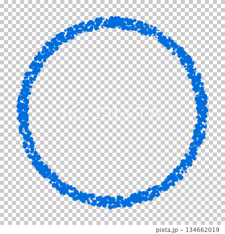 Crayon material hand-drawn circle 134662019