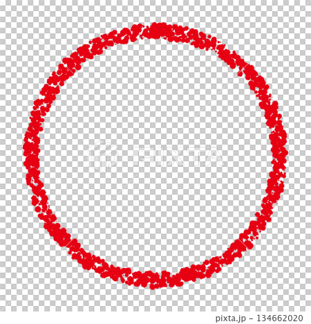 Crayon material hand-drawn circle 134662020