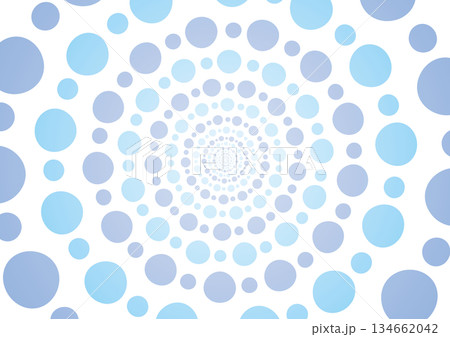 丸の集合体の放射イラスト　水色 134662042