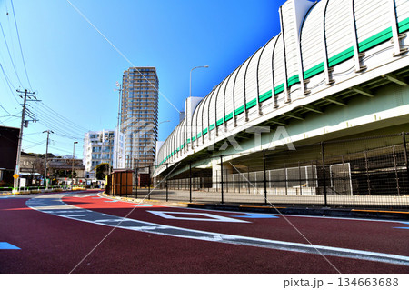 溝田橋付近より王子駅／飛鳥山公園方面を望む(東京都北区)【2025.12】 134663688