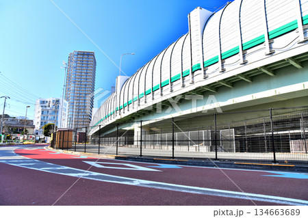 溝田橋付近より王子駅／飛鳥山公園方面を望む(東京都北区)【2025.12】 134663689