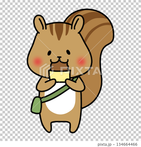 松鼠四處走動吃東西 松鼠四處走動吃東西 134664466