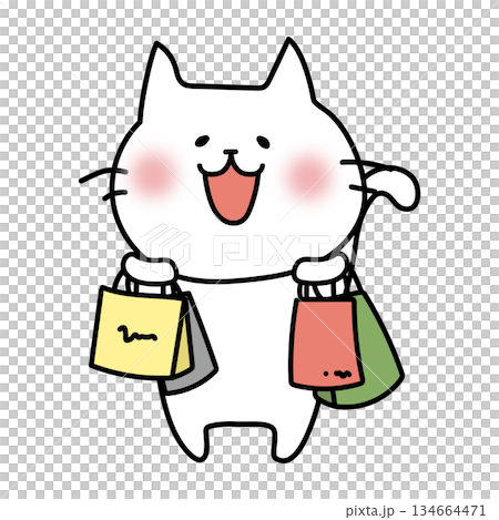 一隻白貓瘋狂購物 134664471