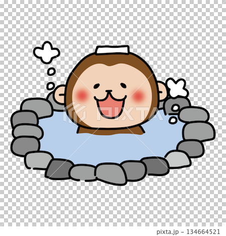 進入溫泉的猴子 進入溫泉的猴子 134664521