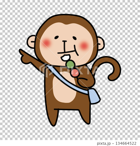 食べ歩きをする猿 134664522