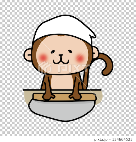 猴子在做蕎麥麵 134664523