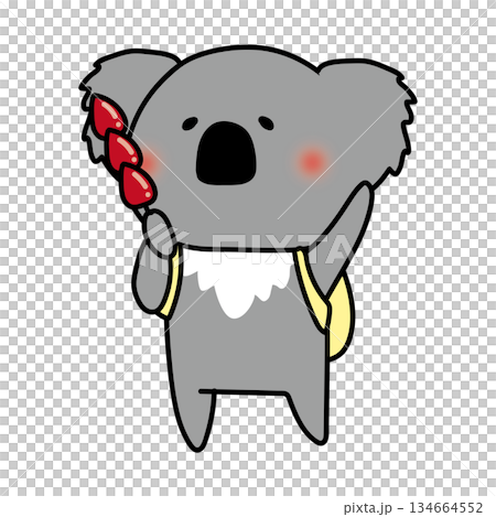 無尾熊四處走動吃東西 134664552