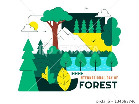 World Forestry Day Vector Illustration Featuring Global Forest Conservation, Sustainable Nature Protection, and Environmental Awareness Background World Forestry Day Vector Illustration Featuring Global Forest Conservation, Sustainable Nature Protection, and Environmental Awareness Background 134665740