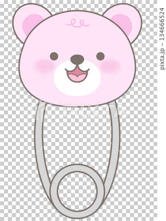 Cute Sweet Pink Bear Baby Safety Pin Cute Sweet Pink Bear Baby Safety Pin 134666524