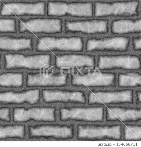 Brick background. Grunge filter. Monochrome particles abstract for wallpaper or background copy mask for photo editor. 134666711