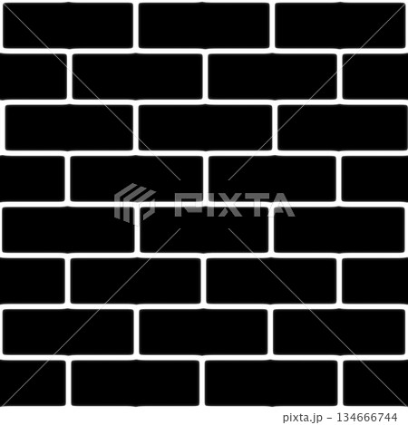 Brick background. Grunge filter. Monochrome particles abstract for wallpaper or background copy mask for photo editor. 134666744