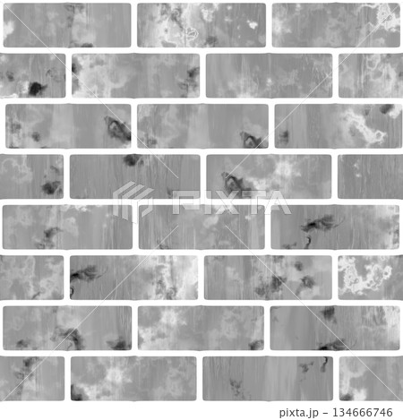 Brick background. Grunge filter. Monochrome particles abstract for wallpaper or background copy mask for photo editor. 134666746