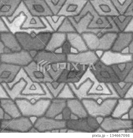 Ancient stone wall with carvings. Geometric line and angle surface. High resolution photo filter. Ancient stone wall with carvings. Geometric line and angle surface. High resolution photo filter. 134667098