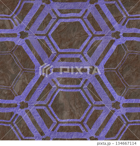 Abstract sandstone wall pattern with geometric carvings 134667114