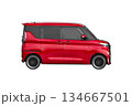 ノーマル車高で17インチ社外ホイールを履いた軽乗用車（縮尺：XLサイズで1px＝約1mm） 134667501
