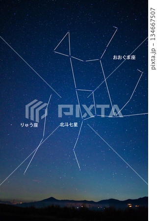 北斗七星 おおぐま座 りゅう座 名称あり 北斗七星 おおぐま座 りゅう座 名称あり 134667507