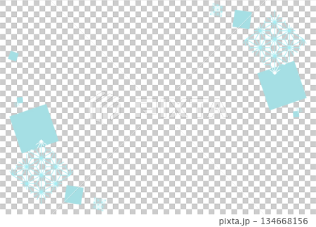 Light blue square hemp leaf Japanese style background 134668156